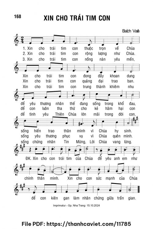 Xin cho trái tim con - Lm. Bạch Vân - trang 1