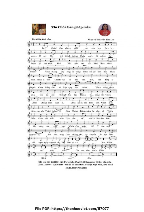 Xin Chúa ban phép mầu - Trần Kim Lan - trang 1