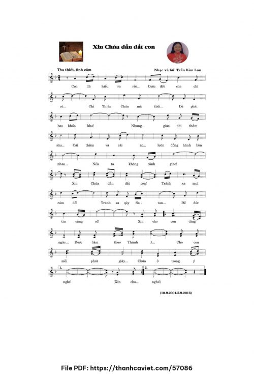 Xin Chúa dẫn dắt con - Trần Kim Lan - trang 1