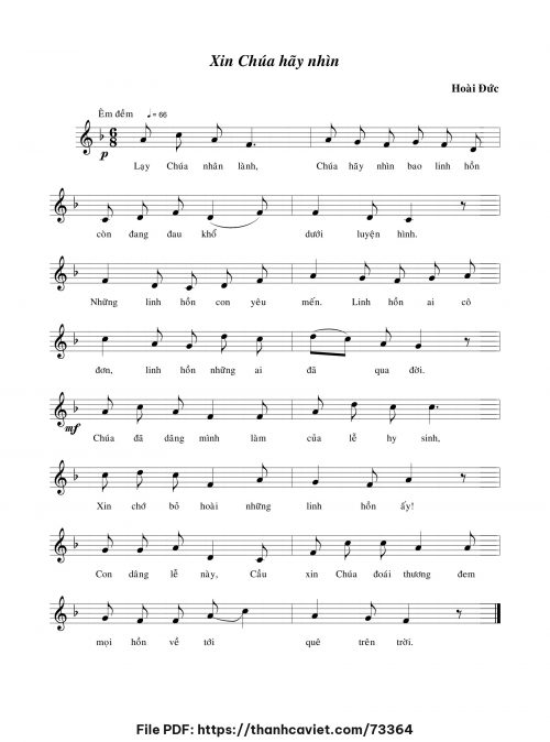 Xin Chúa hãy nhìn - Lm. Hoài Đức - trang 1