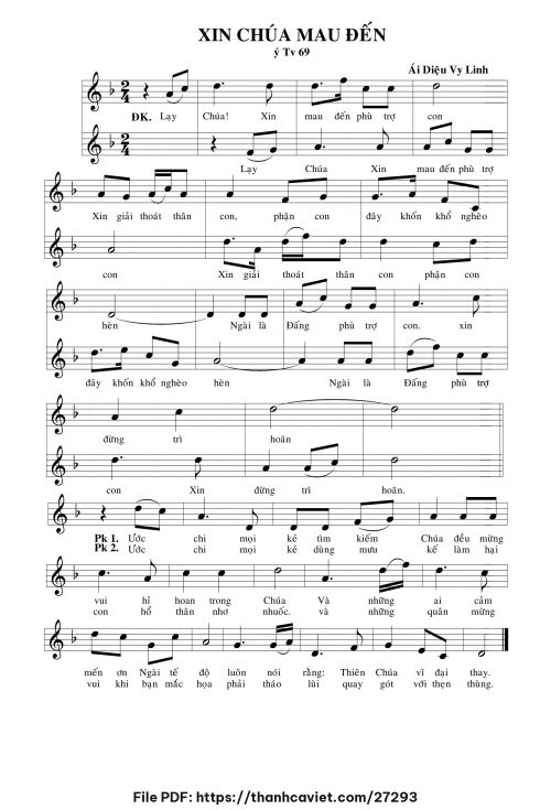 Xin Chúa mau đến - Sr. Ái Diệu Vy Linh - trang 1