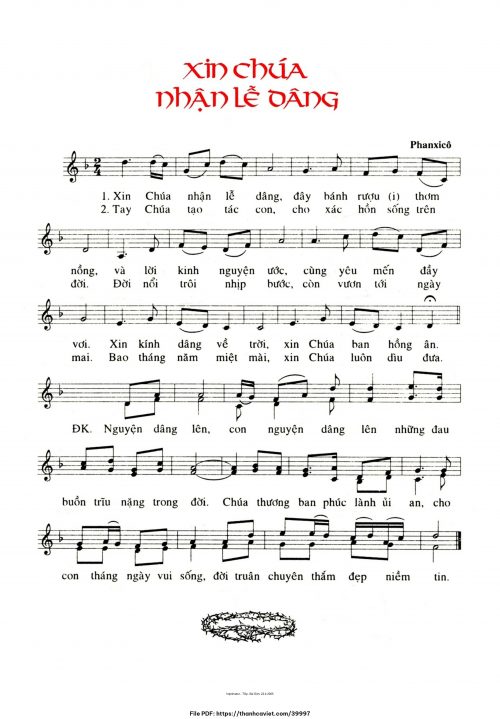 Xin Chúa nhận lễ dâng - Phanxicô - trang 1
