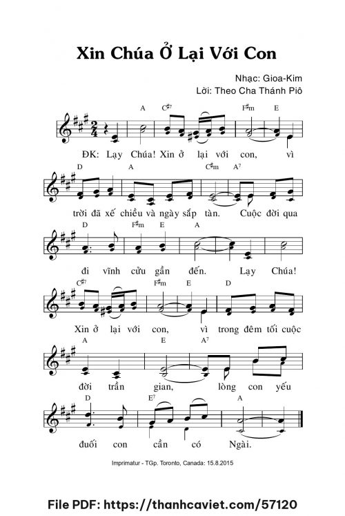 Xin Chúa ở lại với con - Gioa-Kim - trang 1