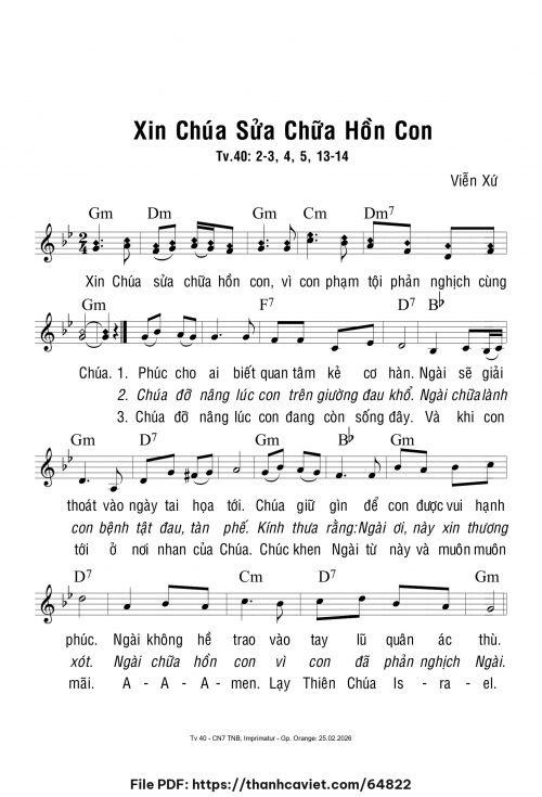 Xin Chúa sửa chữa hồn con - Viễn Xứ - trang 1