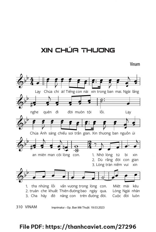 Xin Chúa thương - Vinam - trang 1