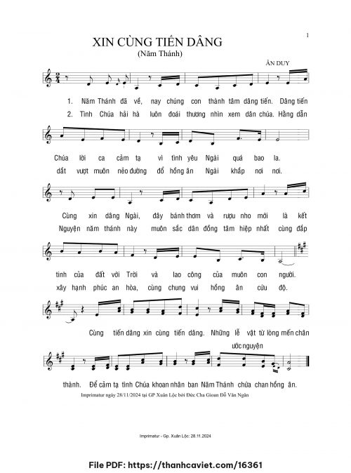 Xin cùng tiến dâng - Ân Duy - trang 1