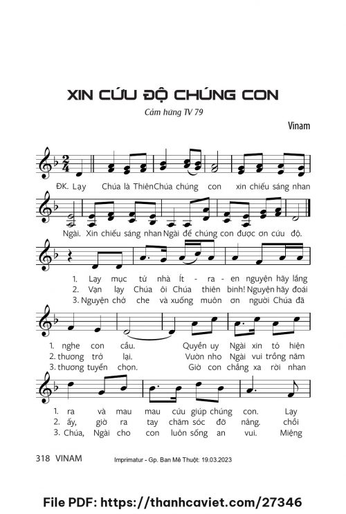 Xin cứu độ chúng con - Vinam - trang 1