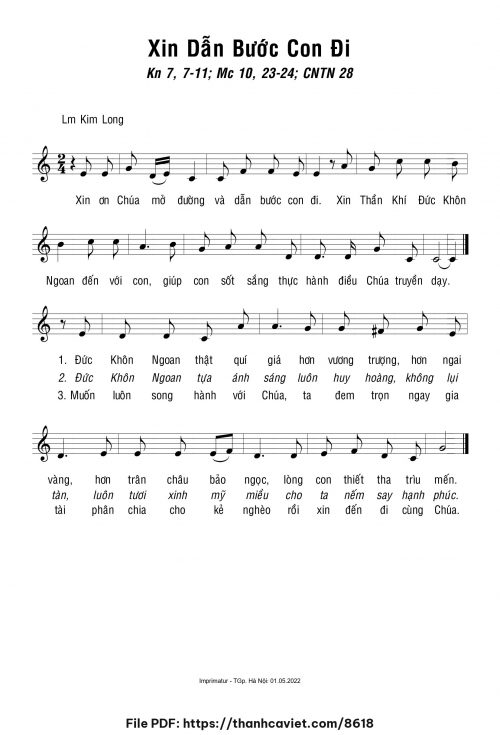 Xin dẫn bước con đi - Lm. Kim Long - trang 1