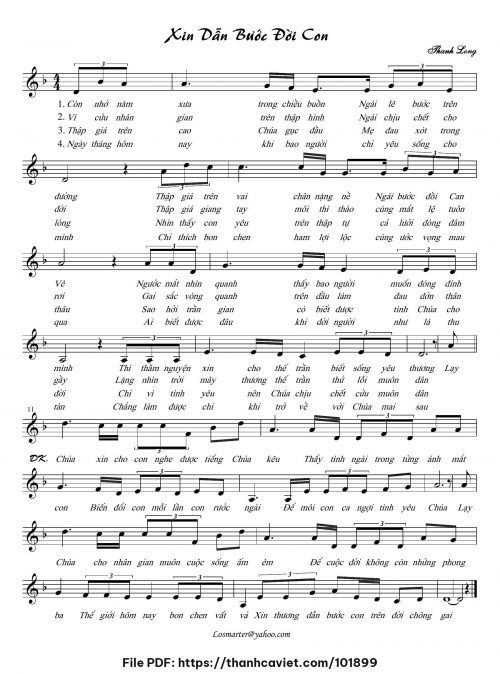 Xin dẫn bước đời con - Thanh Long - trang 1