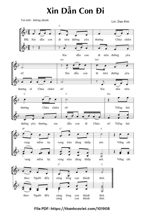 Xin dẫn con đi - Lm. Dao Kim - trang 1
