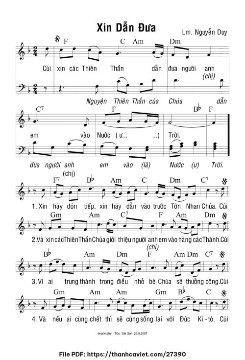 Xin dẫn đưa - Lm. Nguyễn Duy - trang 1