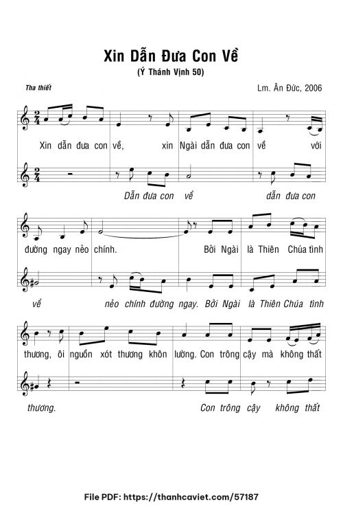 Xin dẫn đưa con về - Lm. Ân Đức - trang 1