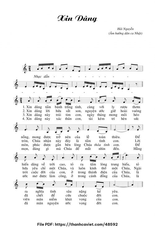 Xin dâng - Hải Nguyễn - trang 1