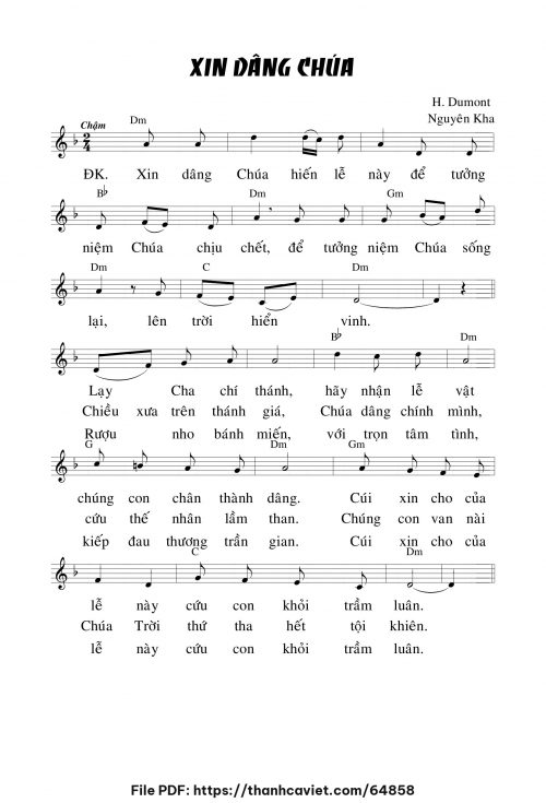 Xin dâng Chúa - Nguyên Kha - trang 1