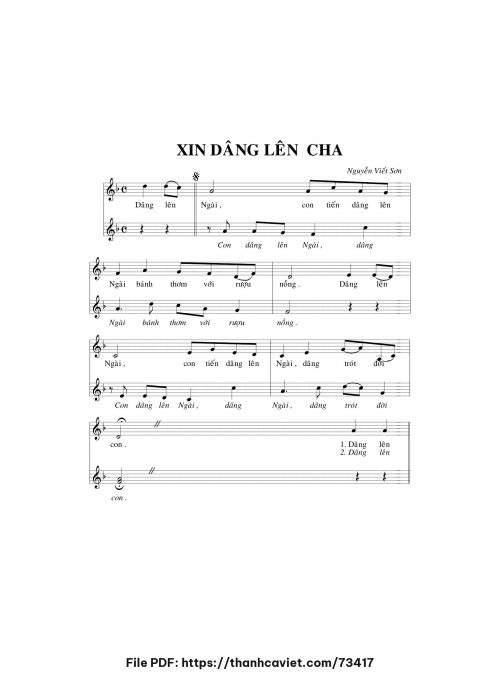 Xin dâng lên Cha - Nguyễn viết Sơn - trang 1