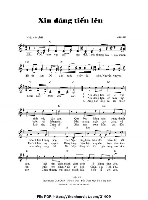 Xin dâng tiến lên - Viễn Xứ - trang 1
