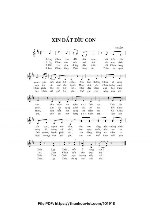 Xin dắt dìu con - Hải Ánh - trang 1