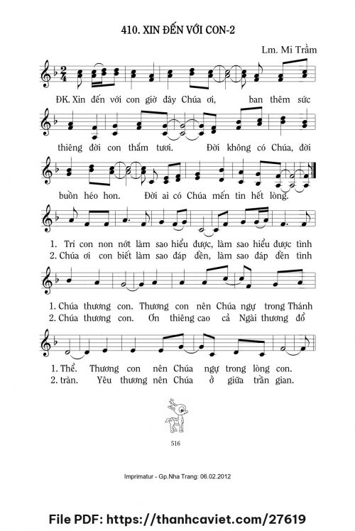 Xin đến với con 2 - Lm. Mi Trầm - trang 1
