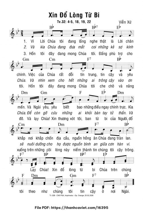 Xin đổ lòng từ bi - Viễn Xứ - trang 1