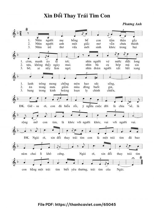 Xin đổi thay trái tim con - Lê Đức Hùng - trang 1