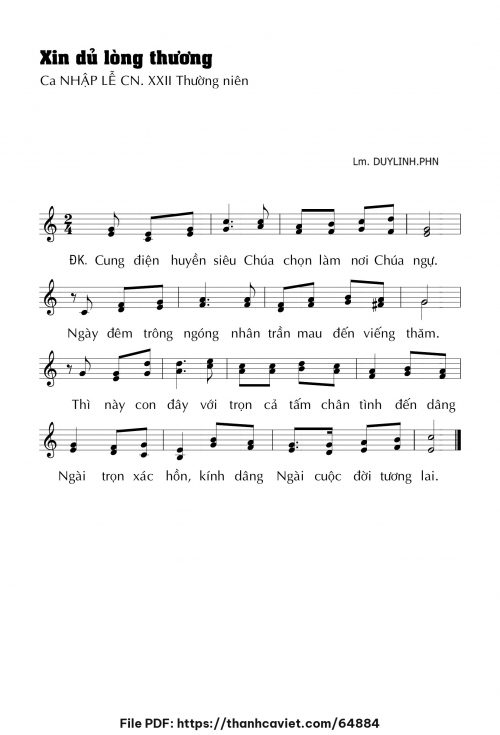 Xin dủ lòng thương - Lm. DUYLINH.PHN - trang 1