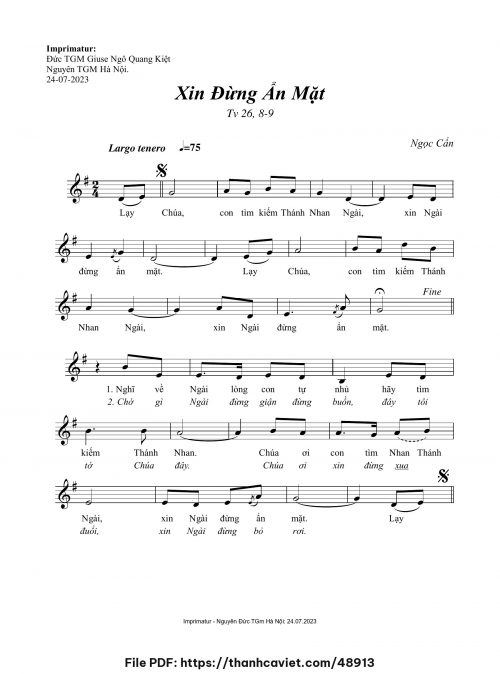 Xin đừng ẩn mặt [Tv 26] - Ngọc Cẩn - trang 1