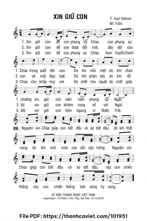 Xin giữ con - Lm. Mi Trầm - trang 1