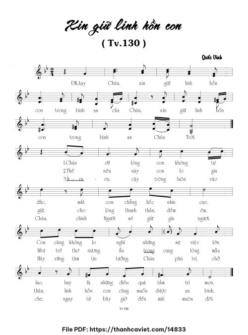 Xin giữ linh hồn con - Quốc Vinh - trang 1