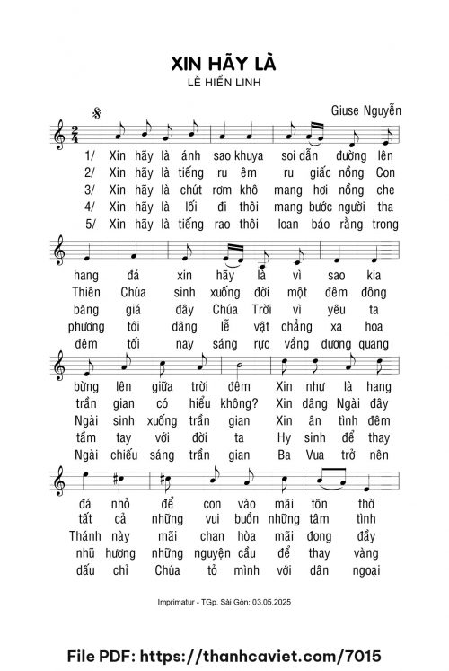 Xin hãy là - Giuse Nguyễn - trang 1