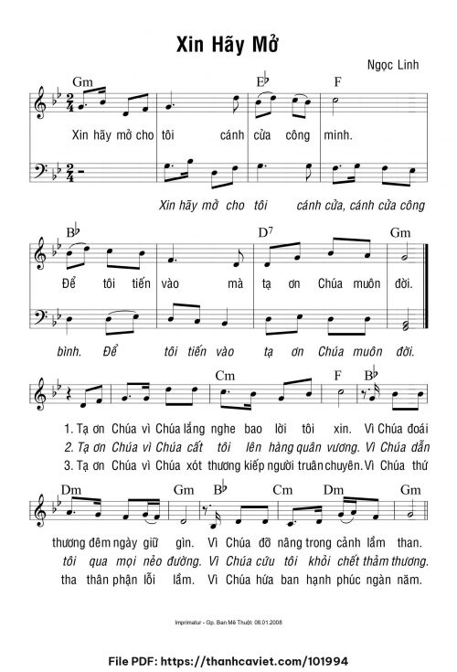 Xin hãy mở - Ngọc Linh - trang 1