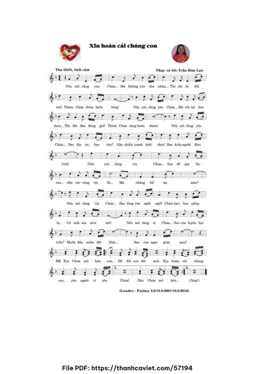 Xin hoán cải chúng con - Trần Kim Lan - trang 1