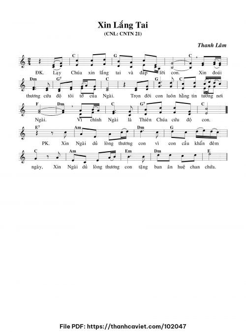 Xin lắng tai - Thanh Lâm (Song Mộc) - trang 1