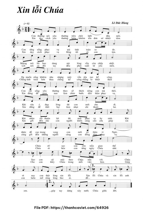 Xin lỗi Chúa - Lê Đức Hùng - trang 1
