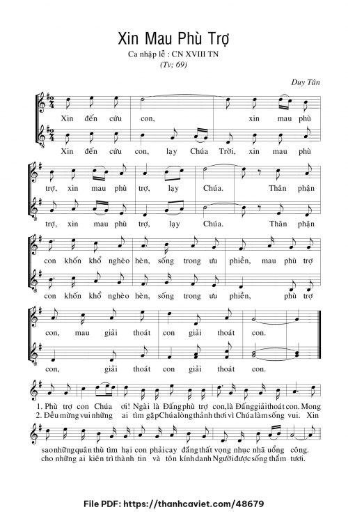 Xin mau phù trợ - Duy Tân - trang 1