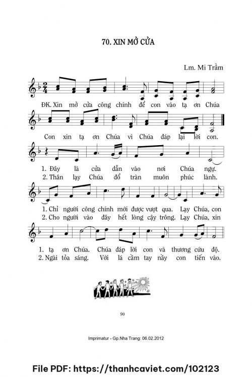 Xin mở cửa - Lm. Mi Trầm - trang 1