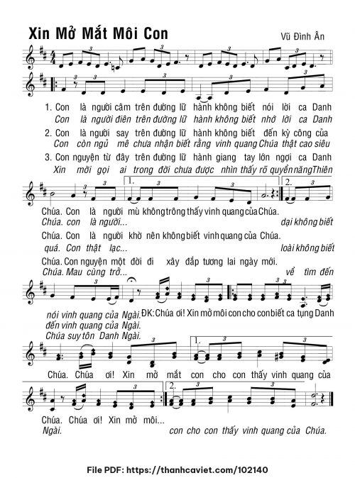 Xin mở mắt môi con - Vũ Đình Ân - trang 1