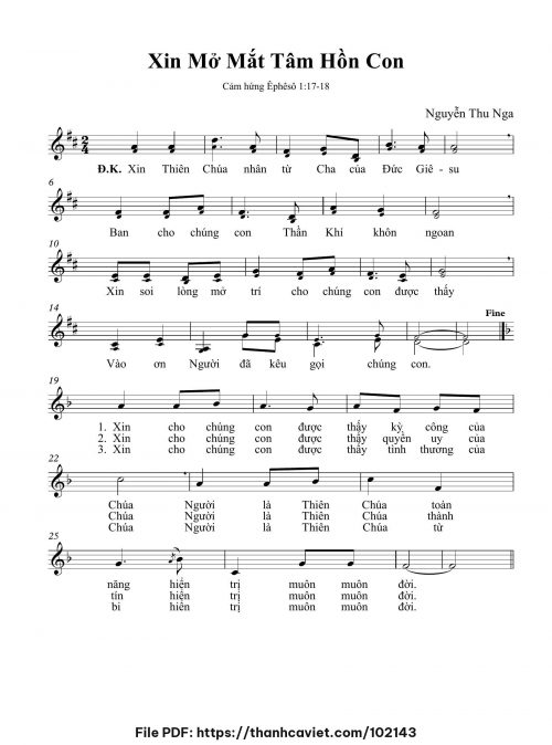 Xin mở mắt tâm hồn con - Nguyễn Thu Nga - trang 1