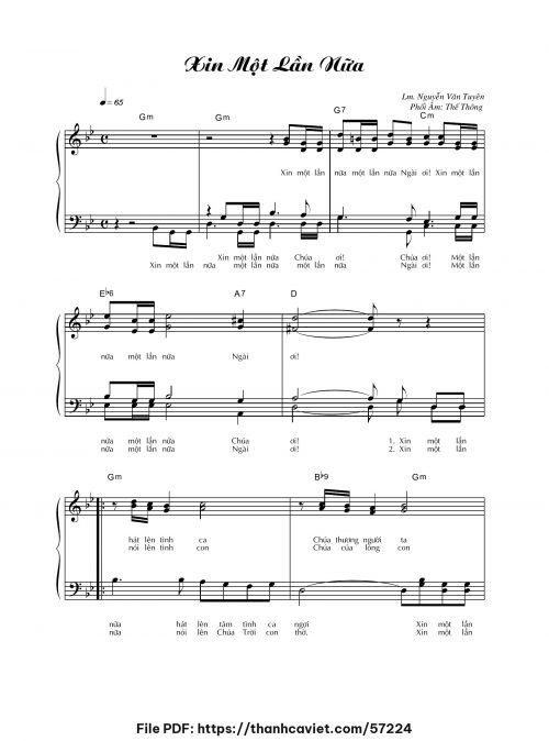 Xin một lần nữa - Lm. Nguyễn Văn Tuyên - trang 1