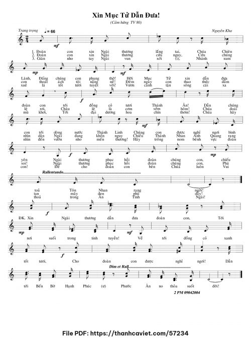 Xin mục tử dẫn đưa - Nguyên Kha - trang 1