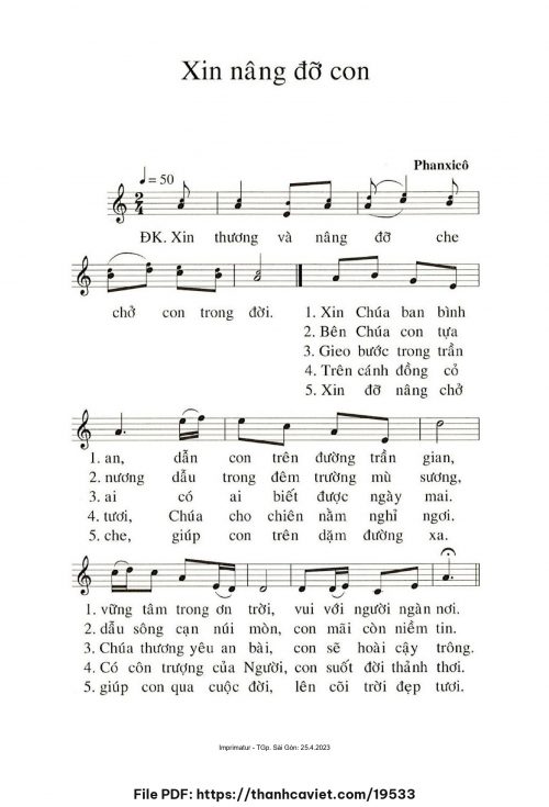 Xin nâng đỡ con - Phanxicô - trang 1