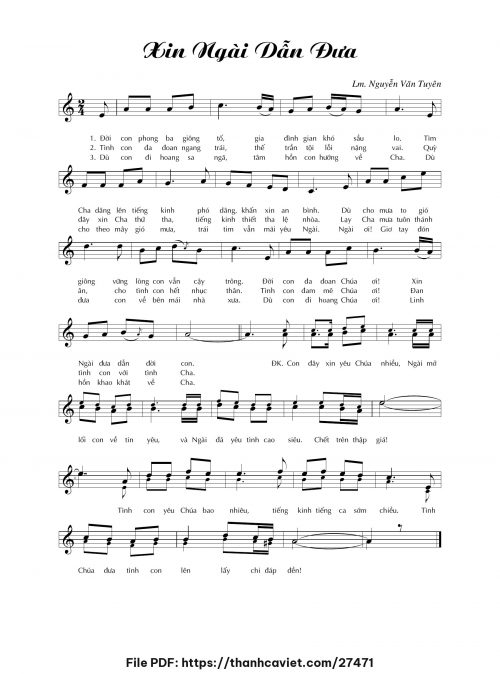 Xin Ngài dẫn đưa - Lm. Nguyễn Văn Tuyên - trang 1