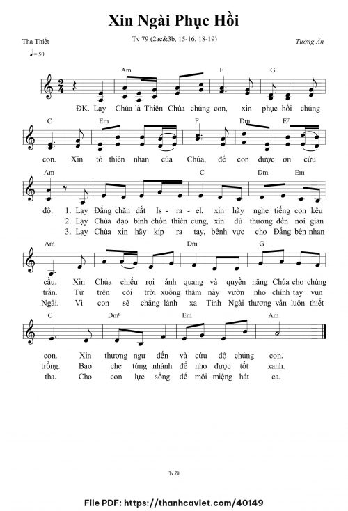 Xin Ngài phục hồi - Tường Ân - trang 1