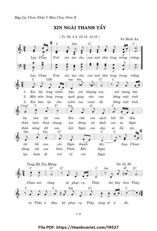 Xin Ngài thanh tẩy - Vũ Đình Ân - trang 1