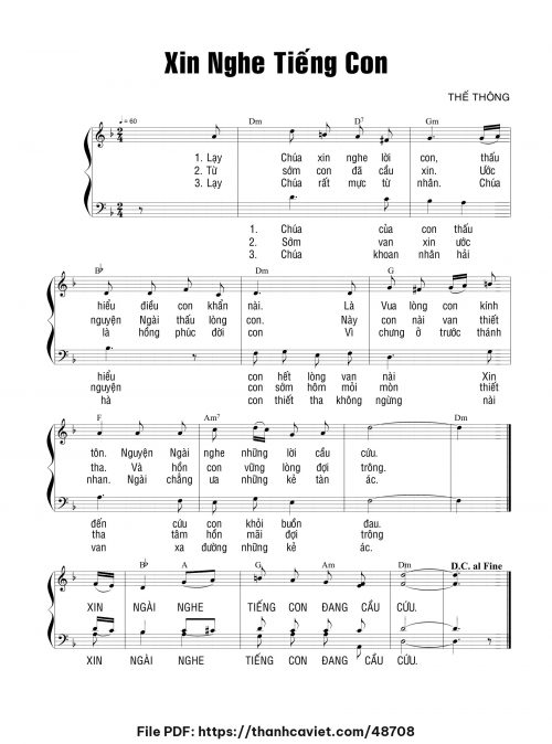 Xin nghe tiếng con - Thế Thông - trang 1