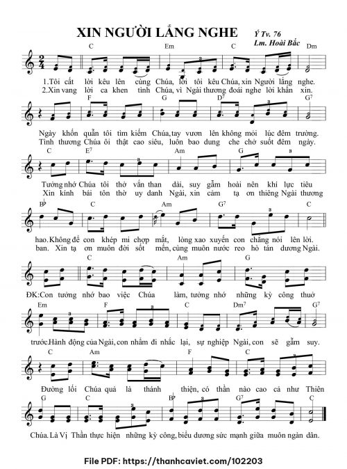 Xin người lắng nghe - Lm. Hoài Bắc, OP - trang 1
