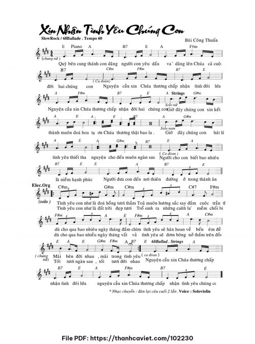 Xin nhận tình yêu chúng con - Bùi Công Thuấn - trang 1
