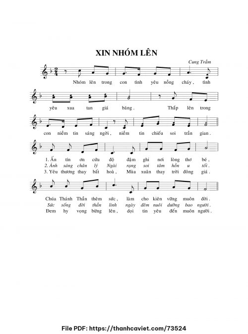 Xin nhóm lên - Cung Trầm - trang 1