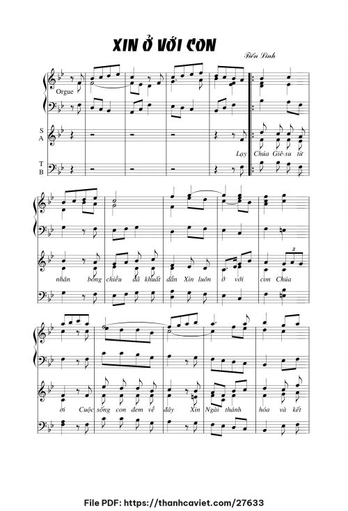 Xin ở với con - Tiến Linh - trang 1