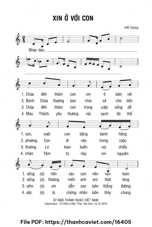 Xin ở với con - Viết Chung - trang 1