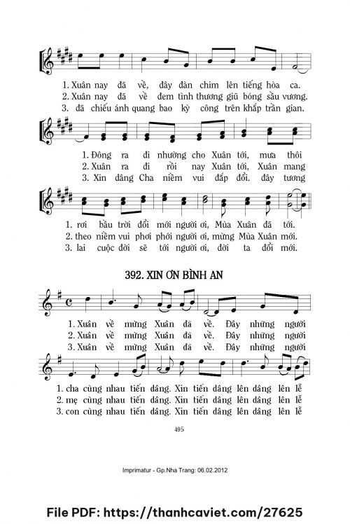 Xin ơn bình an - Lm. Mi Trầm - trang 1